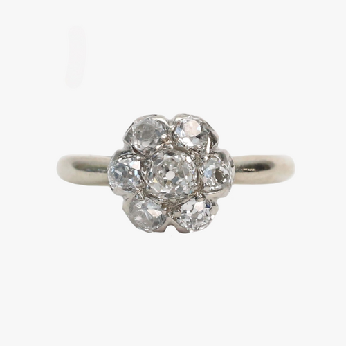 Inel cu Diamante din Aur Alb 14k