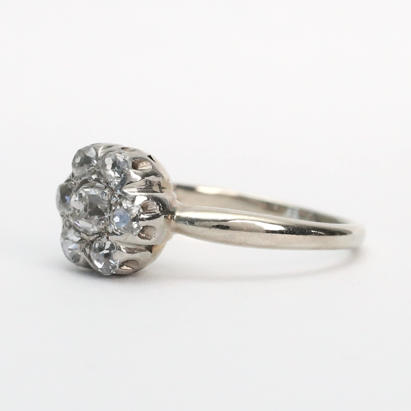 Inel cu Diamante din Aur Alb 14k