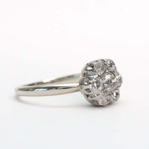 Inel cu Diamante din Aur Alb 14k