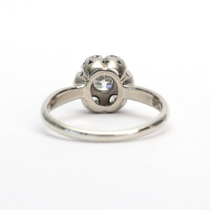 Inel cu Diamante din Aur Alb 14k