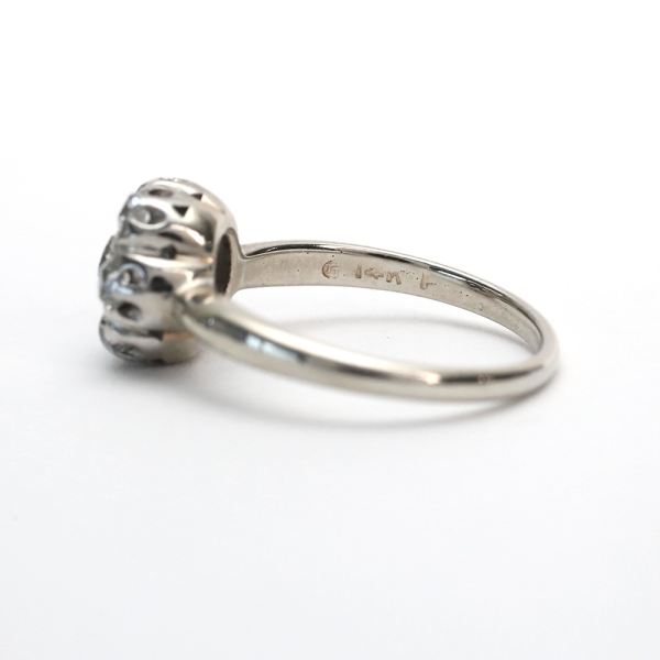 Inel cu Diamante din Aur Alb 14k