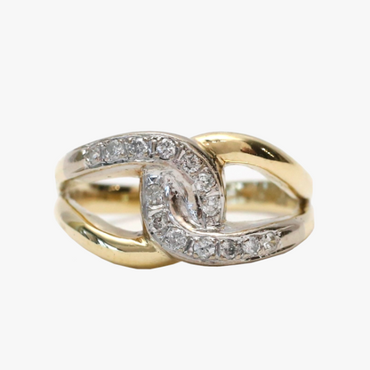 Inel cu Diamante din Aur Galben 14k