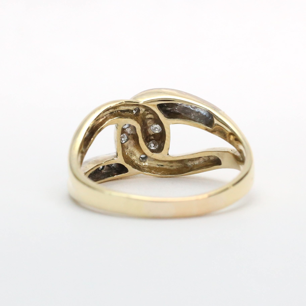 Inel cu Diamante din Aur Galben 14k