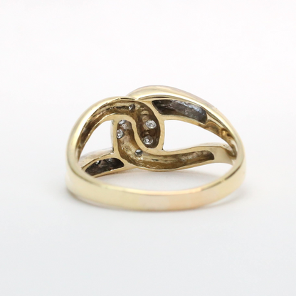 Inel cu Diamante din Aur Galben 14k