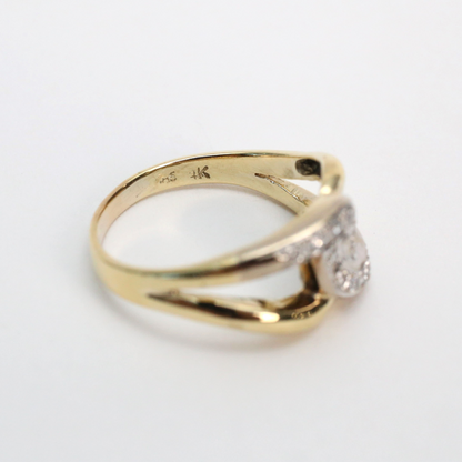 Inel cu Diamante din Aur Galben 14k