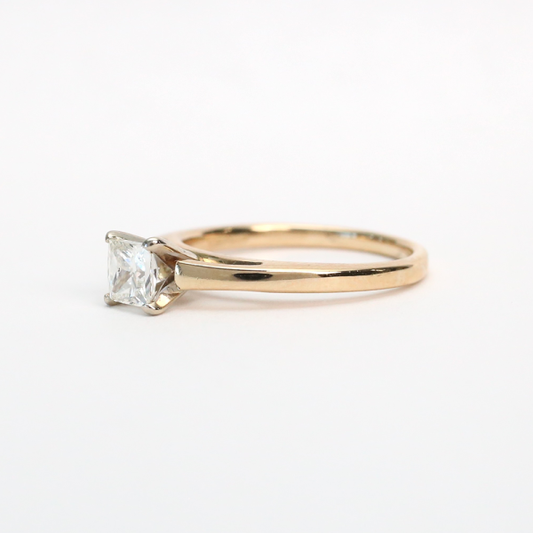 Inel Logodnă cu Diamante din Aur Galben 14k