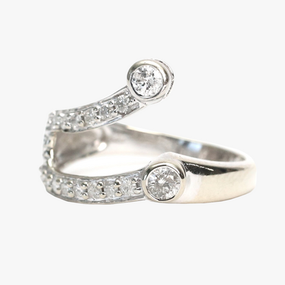 Inel cu Diamante din Aur Alb 14k