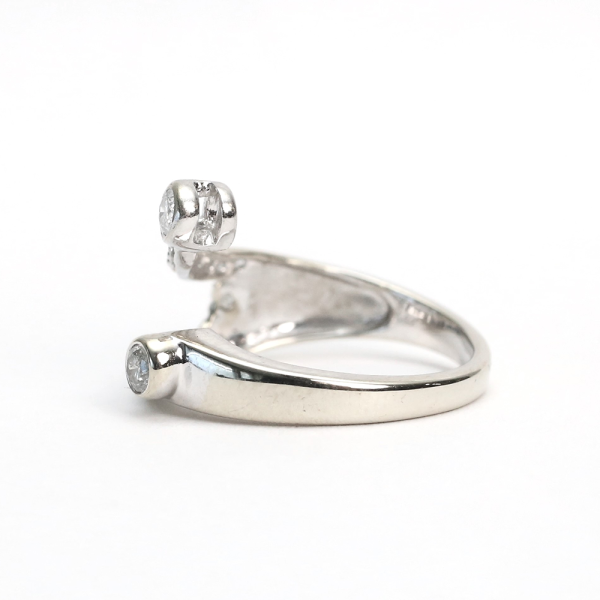 Inel cu Diamante din Aur Alb 14k