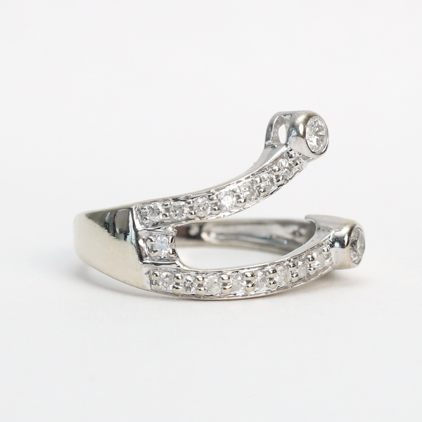 Inel cu Diamante din Aur Alb 14k