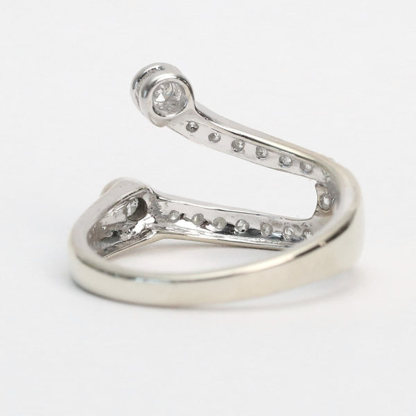 Inel cu Diamante din Aur Alb 14k