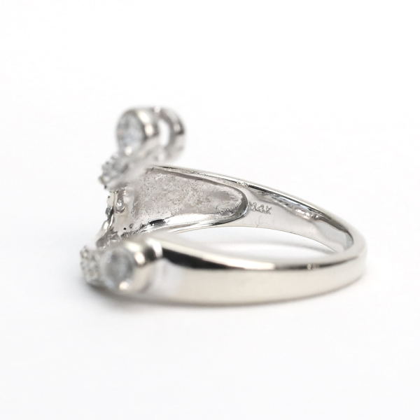 Inel cu Diamante din Aur Alb 14k