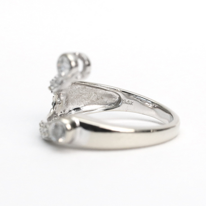 Inel cu Diamante din Aur Alb 14k