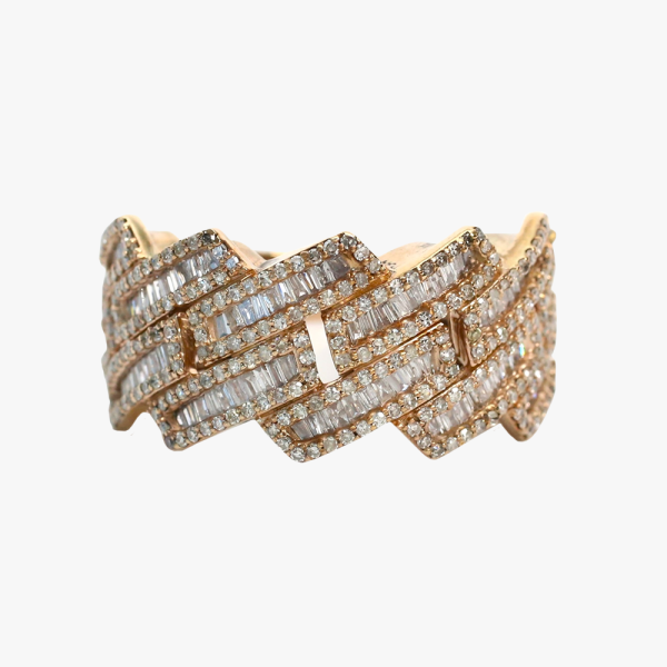 Inel cu Diamante din Aur Galben 10k