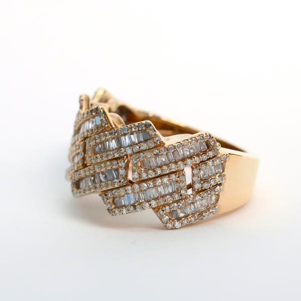 Inel cu Diamante din Aur Galben 10k