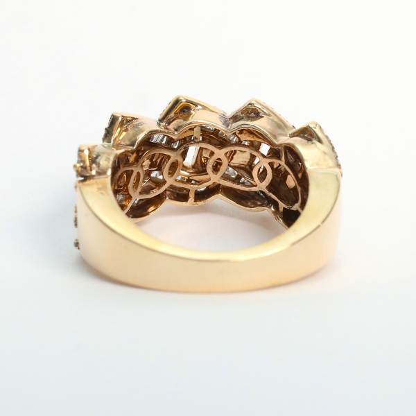 Inel cu Diamante din Aur Galben 10k