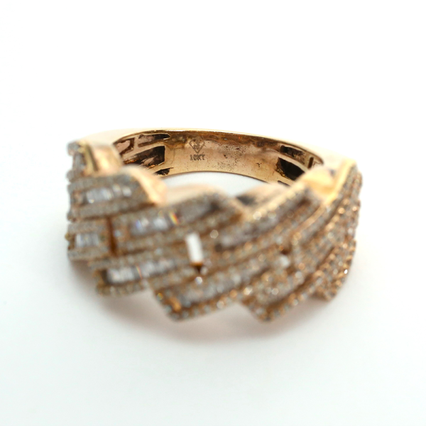 Inel cu Diamante din Aur Galben 10k