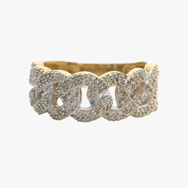 Inel cu Diamante din Aur Galben 10k