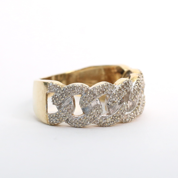 Inel cu Diamante din Aur Galben 10k