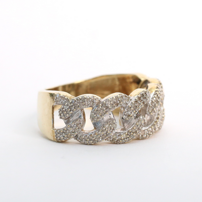 Inel cu Diamante din Aur Galben 10k