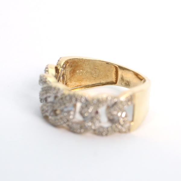 Inel cu Diamante din Aur Galben 10k