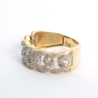 Inel cu Diamante din Aur Galben 10k