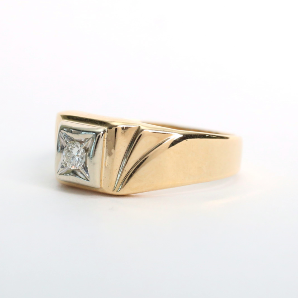 Inel cu Diamante din Aur Galben 14k