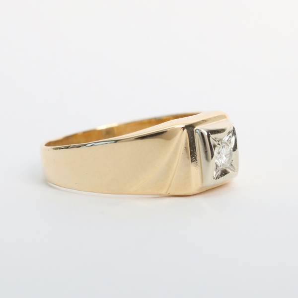 Inel cu Diamante din Aur Galben 14k