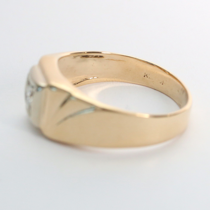 Inel cu Diamante din Aur Galben 14k