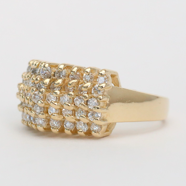 Inel cu Diamante din Aur Galben 14k