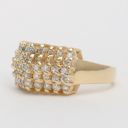 Inel cu Diamante din Aur Galben 14k