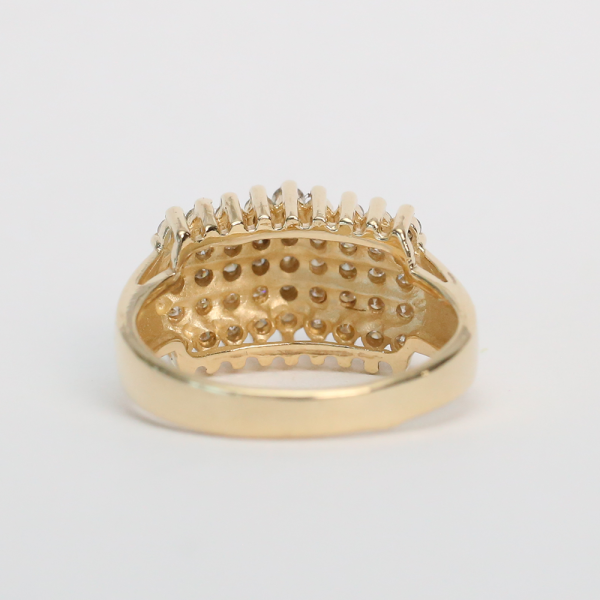 Inel cu Diamante din Aur Galben 14k