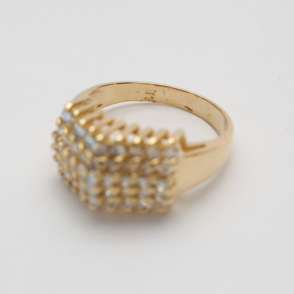 Inel cu Diamante din Aur Galben 14k