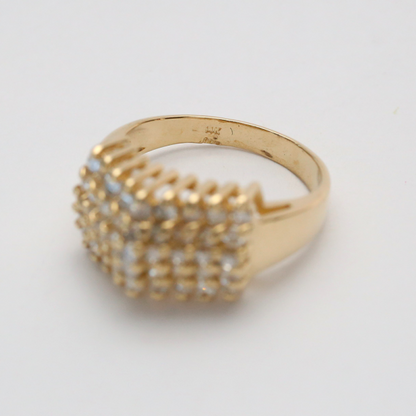 Inel cu Diamante din Aur Galben 14k