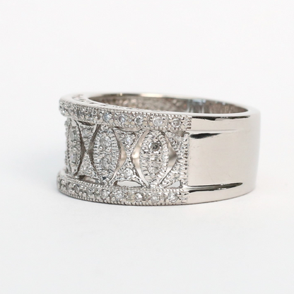 Inel cu Diamante din Aur Alb 14k