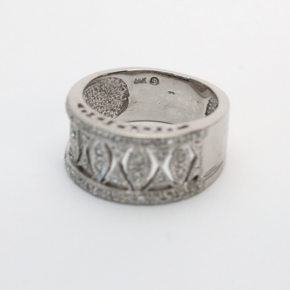 Inel cu Diamante din Aur Alb 14k