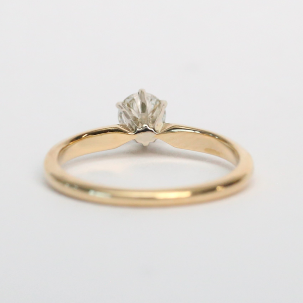 Inel Logodnă cu Diamante din Aur Galben 14k