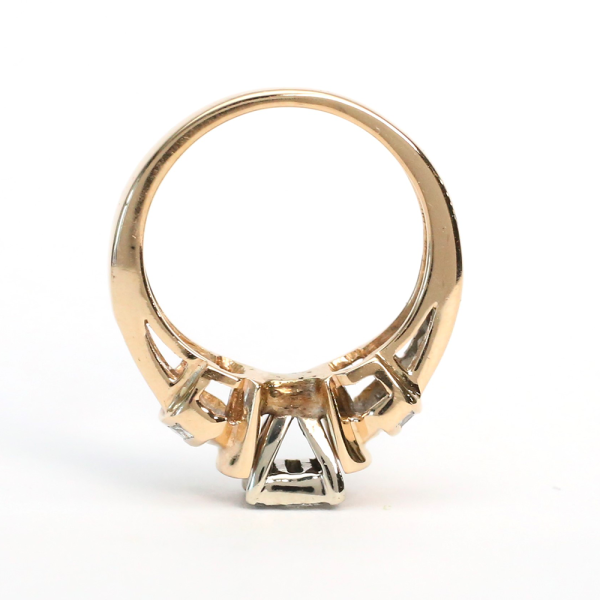 Inel cu Diamante din Aur Galben 14k