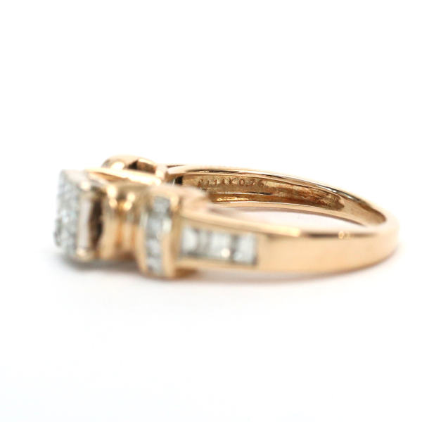 Inel cu Diamante din Aur Galben 14k