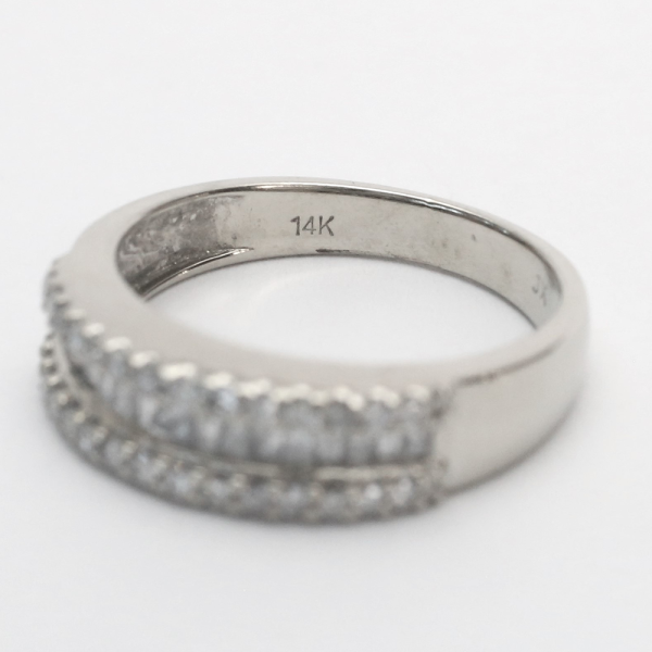 Inel cu Diamante din Aur Alb 14k