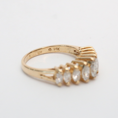 Inel cu Diamante din Aur Galben 14k