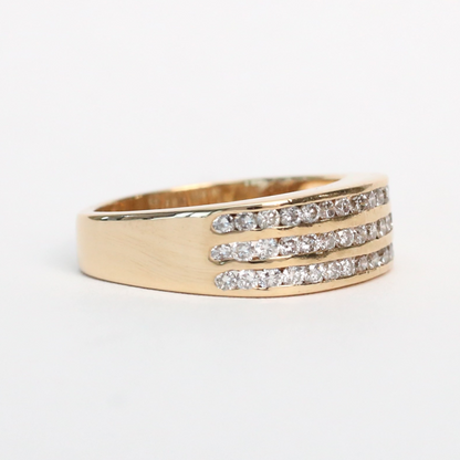 Inel cu Diamante din Aur Galben 14k