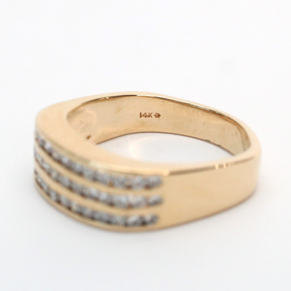 Inel cu Diamante din Aur Galben 14k