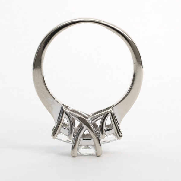 Inel Logodnă cu Diamante din Aur Alb 18k