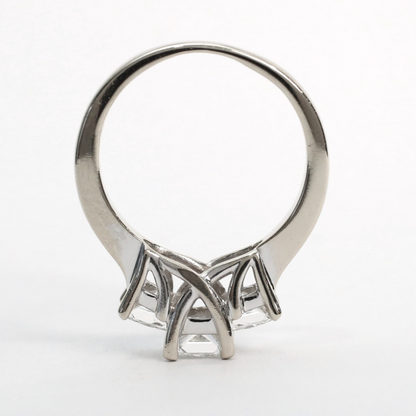 Inel Logodnă cu Diamante din Aur Alb 18k