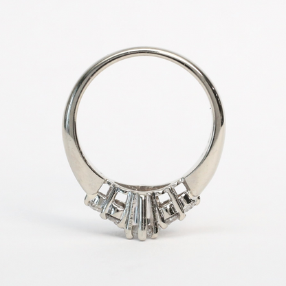 Inel cu Diamante din Aur Alb 14k