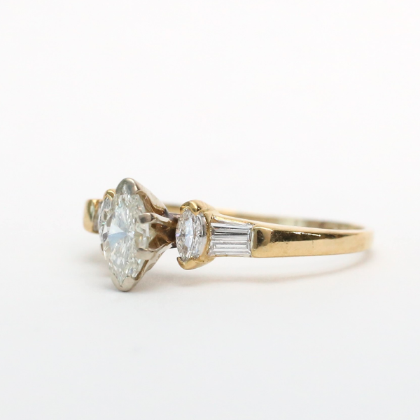 Inel Logodnă cu Diamante din Aur Galben 18k