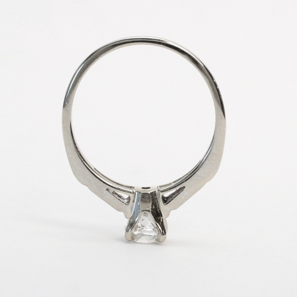 Inel Logodnă cu Diamante din Aur Alb 14k