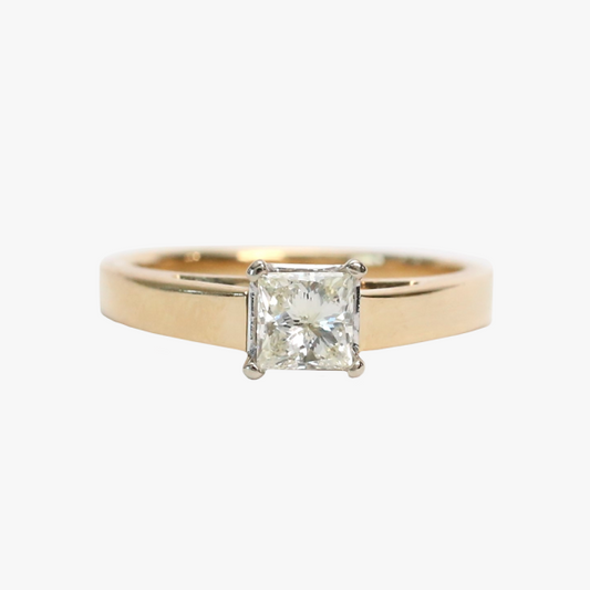 Inel Logodnă cu Diamante din Aur Galben 14k