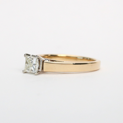 Inel Logodnă cu Diamante din Aur Galben 14k