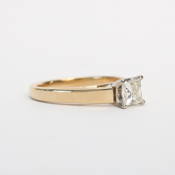 Inel Logodnă cu Diamante din Aur Galben 14k